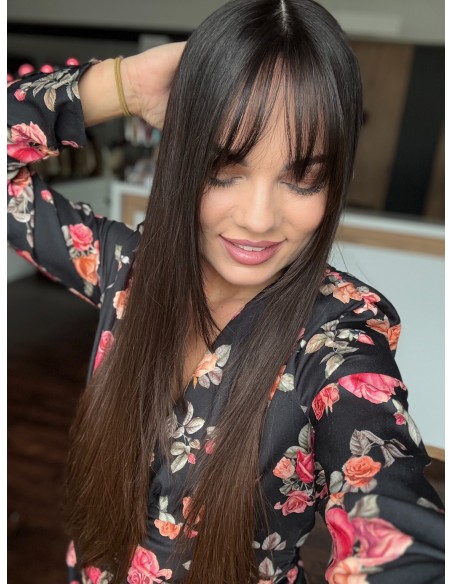 KASIA  65 CM Z GRZYWKĄ  TOPPER Z WŁOSÓW NATURALNYCH