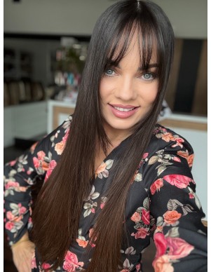 KASIA  65 CM Z GRZYWKĄ  TOPPER Z WŁOSÓW NATURALNYCH