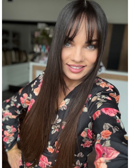 KASIA  65 CM Z GRZYWKĄ  TOPPER Z WŁOSÓW NATURALNYCH