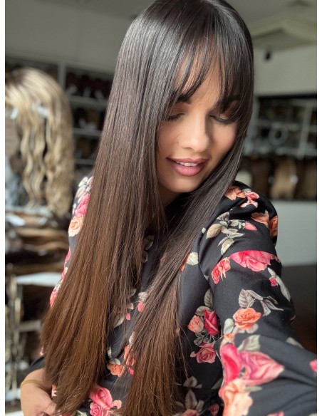 KASIA  65 CM Z GRZYWKĄ  TOPPER Z WŁOSÓW NATURALNYCH