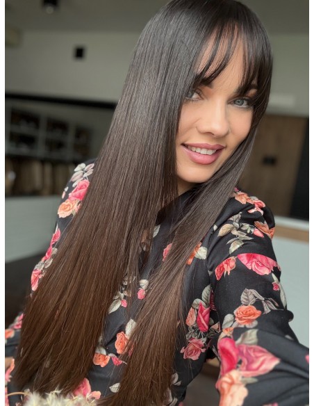 KASIA  65 CM Z GRZYWKĄ  TOPPER Z WŁOSÓW NATURALNYCH