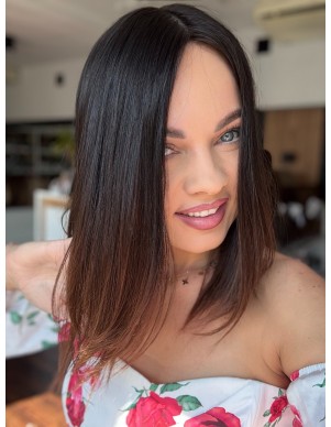 "KASIA 35 CM" TOPPER Z WŁOSÓW NATURALNYCH