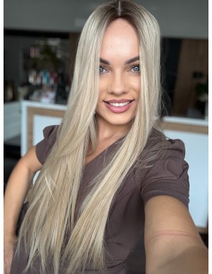 "ANIA 65 CM PREMIUM"-TOPPER Z WŁOSÓW NATURALNYCH
