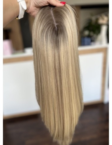 "ANIA 50 CM PREMIUM"-TOPPER Z WŁOSÓW NATURALNYCH