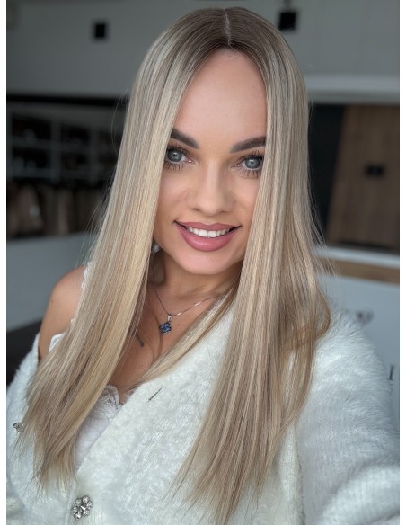 "ANIA 50 CM PREMIUM"-TOPPER Z WŁOSÓW NATURALNYCH