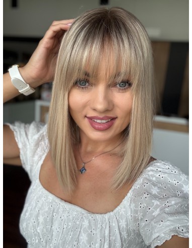 ANIA 30 CM "M"  "LACE TOP PERUKA Z WŁOSÓW NATURALNYCH  PREMIUM