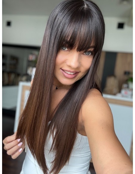 KASIA 55 CM "S"-PERUKA SILK TOP Z WŁOSÓW NATURALNYCH PREMIUM  VIRGIN