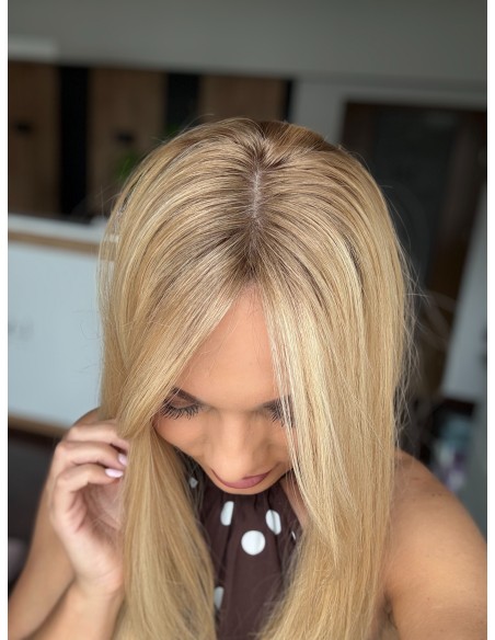 Topper Wilma 50–55 cm – baleyage blond, włosy naturalne