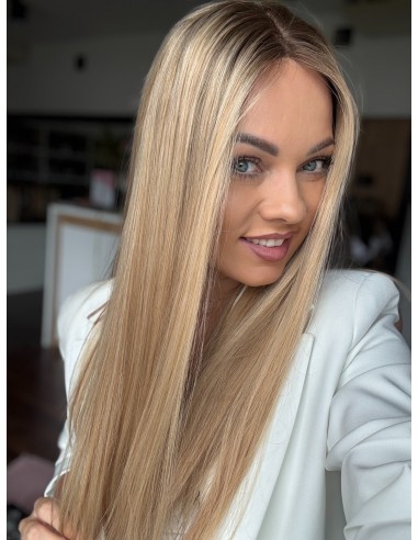 MILENA 50 CM SILK TOP PERUKA Z WŁOSÓW NATURALNYCH  PREMIUM   "M"
