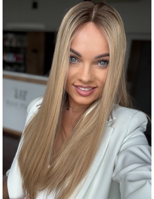 MILENA 50 CM SILK TOP PERUKA Z WŁOSÓW NATURALNYCH  PREMIUM   "M"