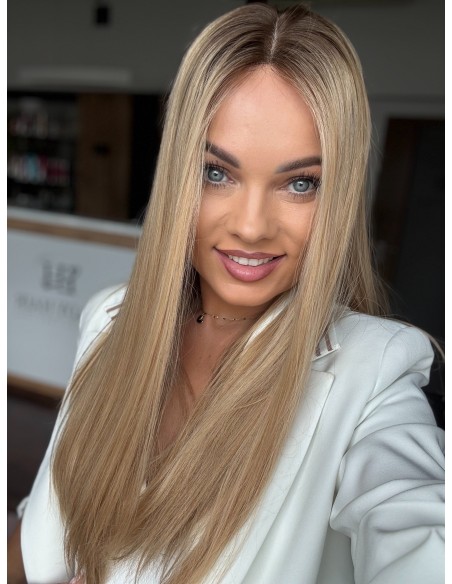 MILENA 50 CM SILK TOP PERUKA Z WŁOSÓW NATURALNYCH  PREMIUM   "M"