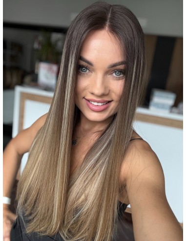 Laura 60 cm S Peruka z włosów naturalnych  PREMIUM