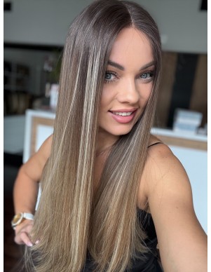 Laura 60 cm S Peruka z włosów naturalnych  PREMIUM