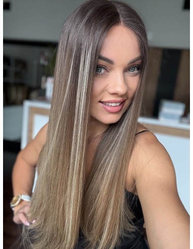 Laura 60 cm S Peruka z włosów naturalnych  PREMIUM
