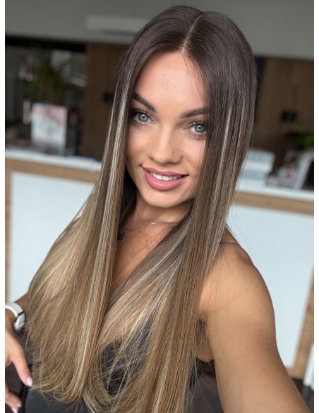 Laura 60 cm S Peruka z włosów naturalnych  PREMIUM