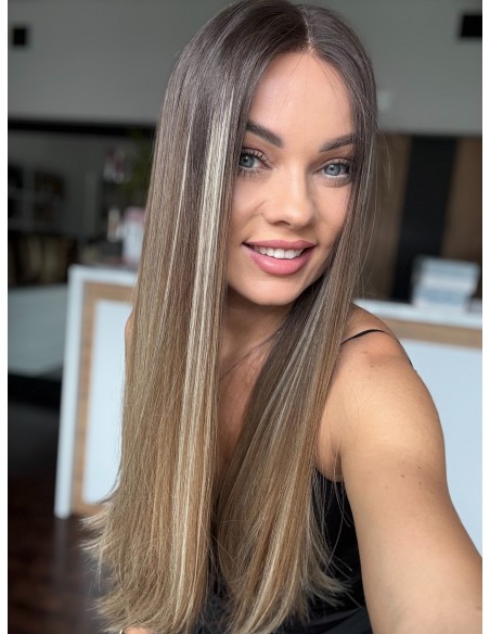 Laura 60 cm S Peruka z włosów naturalnych  PREMIUM