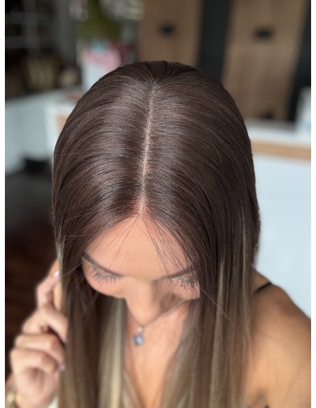 Laura 60 cm S Peruka z włosów naturalnych  PREMIUM
