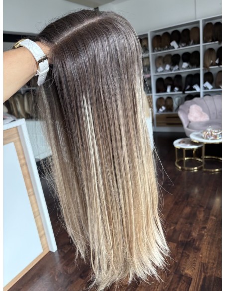 Laura 60 cm S Peruka z włosów naturalnych  PREMIUM