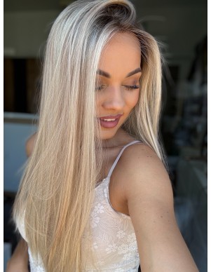 "ANIA 55 CM "S"  "LACE TOP PERUKA Z WŁOSÓW NATURALNYCH  PREMIUM 2
