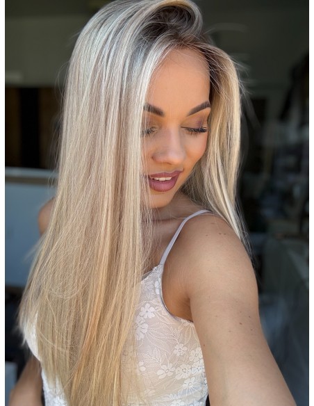 "ANIA 55 CM "S"  "LACE TOP PERUKA Z WŁOSÓW NATURALNYCH  PREMIUM