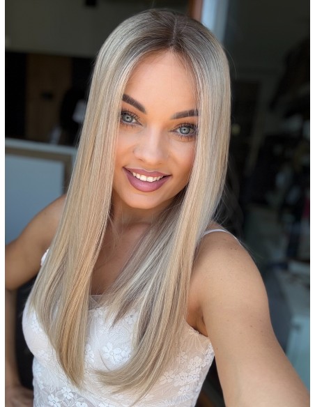 ANIA 50 CM "XS"  "LACE TOP PERUKA Z WŁOSÓW NATURALNYCH  PREMIUM