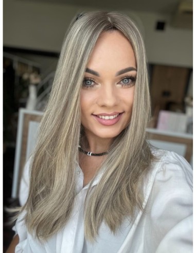 Topper Noa 45–50 cm – chłodny blond, włosy naturalne