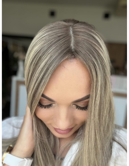 Topper Noa 45–50 cm – chłodny blond, włosy naturalne