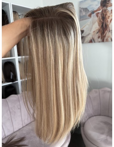 MILENA 45 CM LACE TOP "S"-PERUKA Z WŁOSÓW NATURALNYCH  PREMIUM