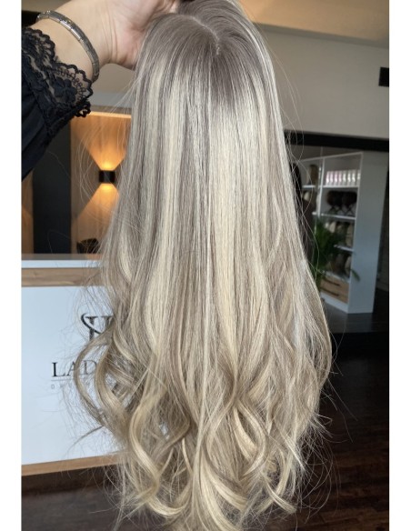 Topper Noa 45–50 cm – chłodny blond, włosy naturalne