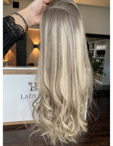 Topper Noa 45–50 cm – chłodny blond, włosy naturalne