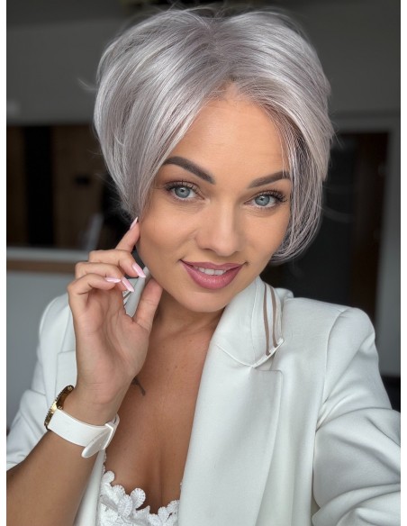 Moon Pearl Grey - Peruka z włosów syntetycznych Nah