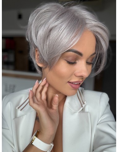 Moon Pearl Grey - Peruka z włosów syntetycznych Nah