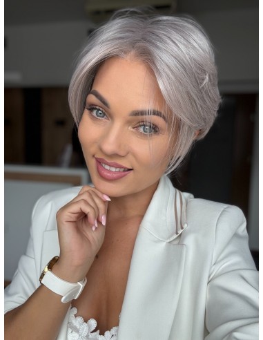Moon Pearl Grey - Peruka z włosów syntetycznych Nah