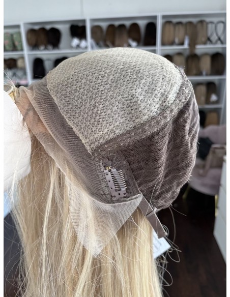 ANIA 45 CM "S"LACE FRONT +MIKROSKÓRA-PERUKA  Z WŁOSÓW NATURALNYCH PREMIUM