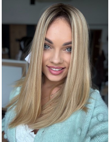 Topper Soa 45 cm – baleyage blond z odrostem, włosy naturalne