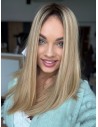 Topper Soa 45 cm – baleyage blond z odrostem, włosy naturalne