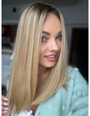Topper Soa 45 cm – baleyage blond z odrostem, włosy naturalne 2