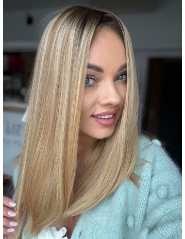 Topper Soa 45 cm – baleyage blond z odrostem, włosy naturalne