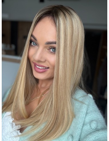 Topper Soa 45 cm – baleyage blond z odrostem, włosy naturalne