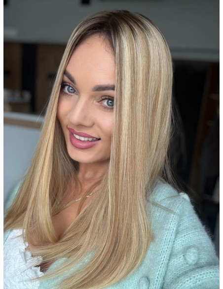 Topper Soa 45 cm – baleyage blond z odrostem, włosy naturalne
