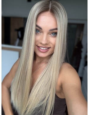 ANIA 55 CM "S" LACE FRONT+ MIKROSKÓRA-PERUKA LACE FRONT  Z WŁOSÓW NATURALNYCH PREMIUN 2