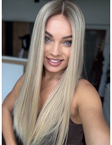 ANIA 55 CM "S" LACE FRONT+ MIKROSKÓRA-PERUKA LACE FRONT  Z WŁOSÓW NATURALNYCH PREMIUN