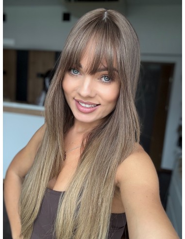 GABI 65 CM Z GRZYWKĄ-TOPPER Z WŁOSÓW NATURALNYCH-PREMIUM
