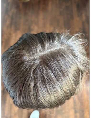 Gabi z grzywką 50  cm Peruka z włosów naturalnych  falowanych "S/M" PREMIUM