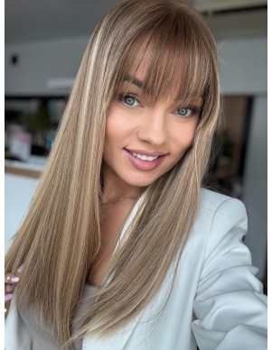 MILENA 50 CM "M"LACE TOP PERUKA Z WŁOSÓW NATURALNYCH  PREMIUM