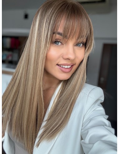 MILENA 50 CM "M"LACE TOP PERUKA Z WŁOSÓW NATURALNYCH  PREMIUM